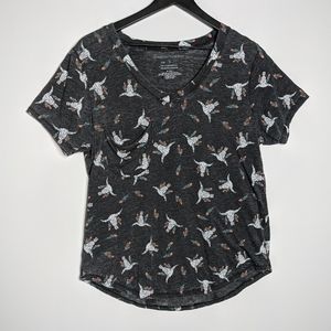 Greyson Threads Cow Skull and Feather Pocket Tee
